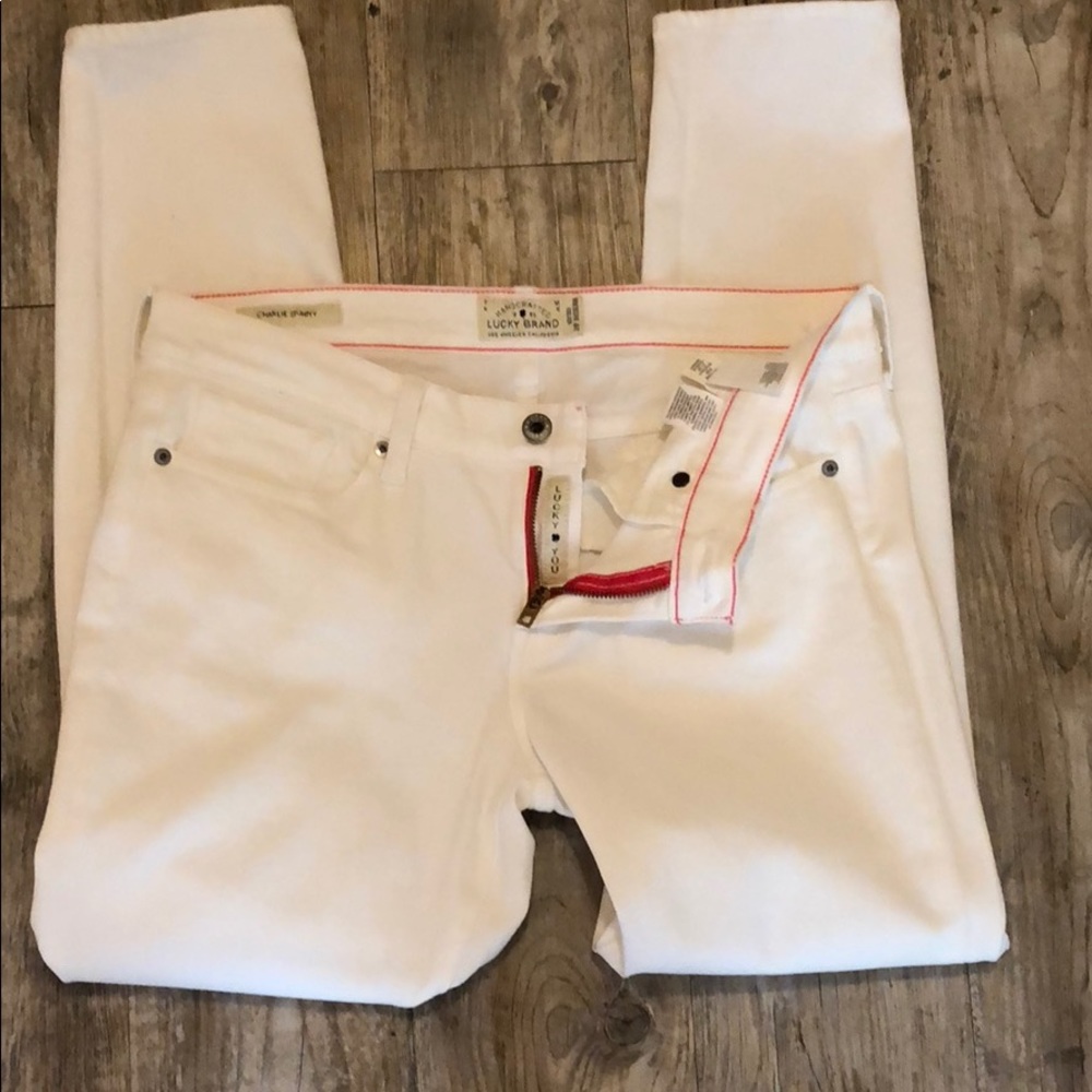Lucky Brand white skinny jeans